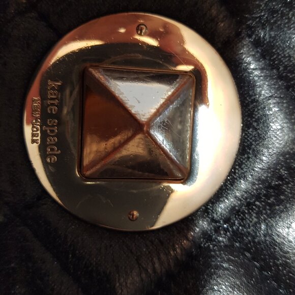 KATE SPADE Black Gold Coast DOVE Turnlock Chain Crossbody Shoulder Bag! - Picture 9 of 9